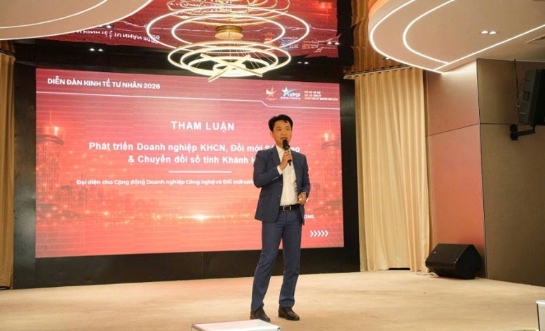 Đại biểu chia sẻ tại diễn đàn kinh tế tư nhân Việt Nam 2026