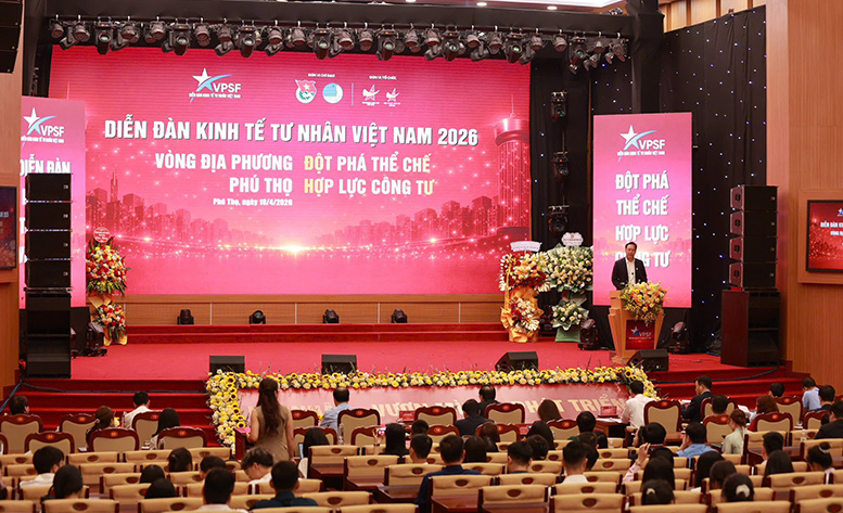Quang cảnh Diễn đàn Kinh tế tư nhân 2026 tại Phú Thọ