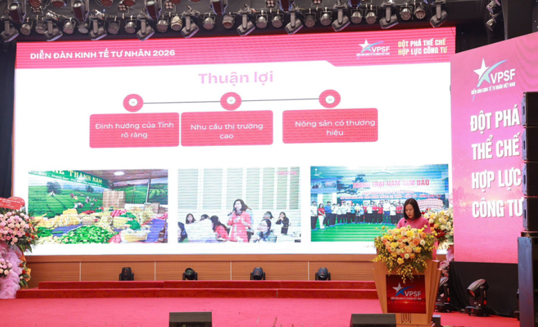 Đại biểu phát biểu tại diễn đàn về các vấn đề kinh tế